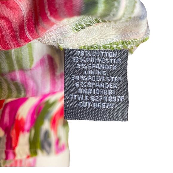 Donna Ricco Short A-Line Dress Sleeveless Vintage Pink Floral Belted Womens 2 - Picture 11 of 12